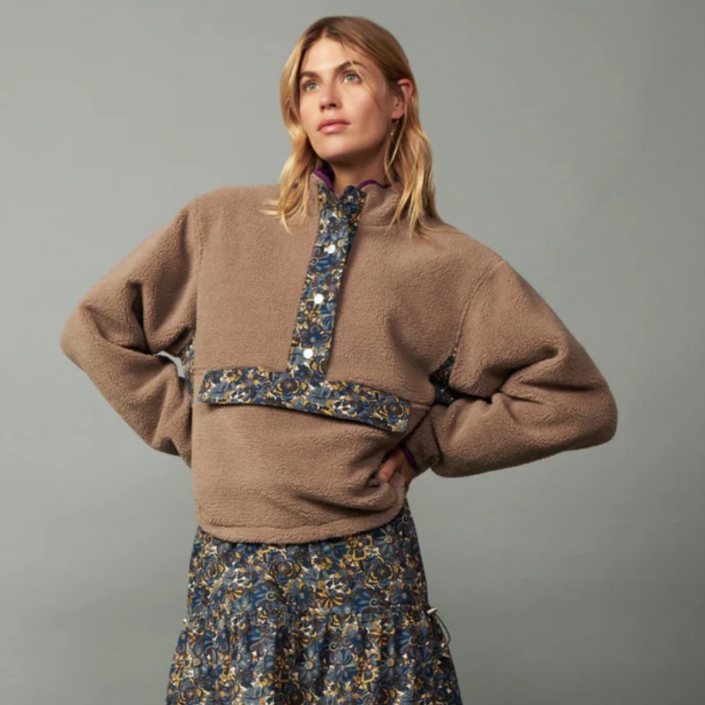 Current Air Brown and Blue Floral Jacket